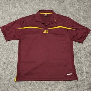 Nike Team ASU Arizona State Polo Shirt Maroon Size L Used – Excellent